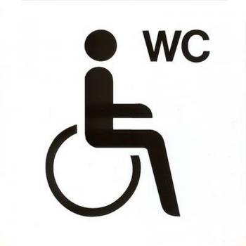 Schild Behinderten WC