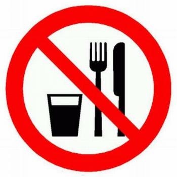 Schild Essen und Trinken verboten 20 cm