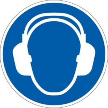 Schild Gehörschutz benutzen ISO7010 Alu 20cm