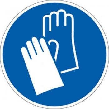 Schild Handschutz benutzen Alu 20 cm