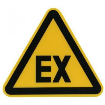 Schild Warnung vor explosionsfähiger atmosphäre ( EX ) Gelb Aluminium 20 cm