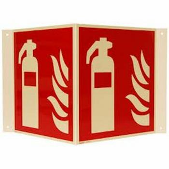 Feuerlöscher Winkelschild 20 x20 cm nachleuchtend