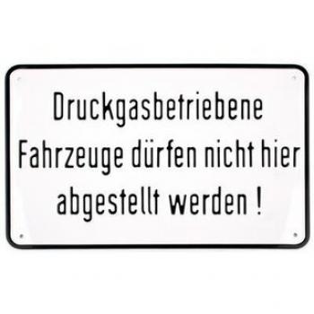 Schild Druckgasbetriebene Fahrzeuge dürfen hier nicht abgestellt werden