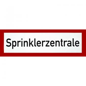 Schild Sprinklerzentrale Alu