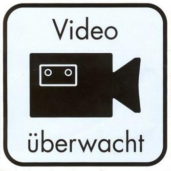 Schild Video überwacht Folie