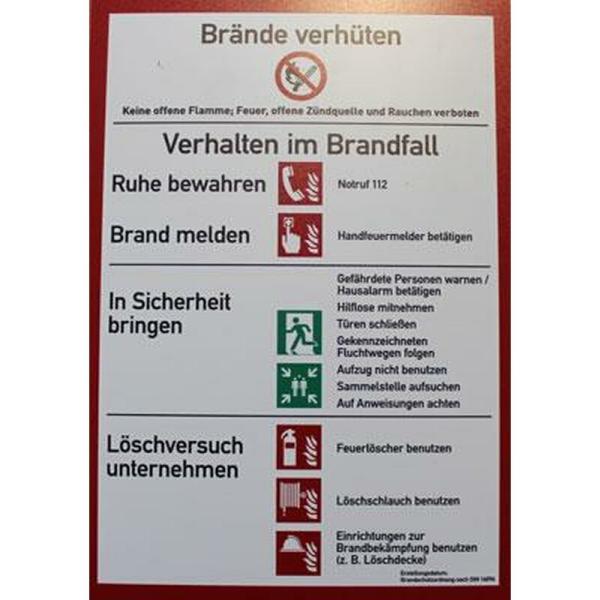 Brandschutzordnung DIN 14096 Teil A mit Handmelder