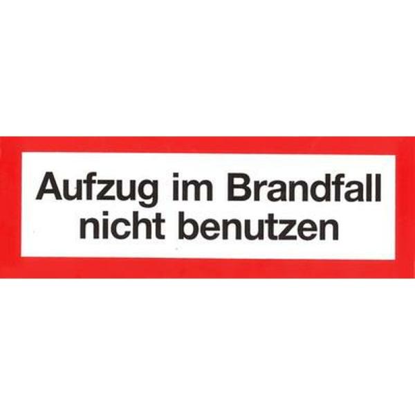 Schild Aufzug im Brandfall nicht benutzen selbstklebend nachleuchtend