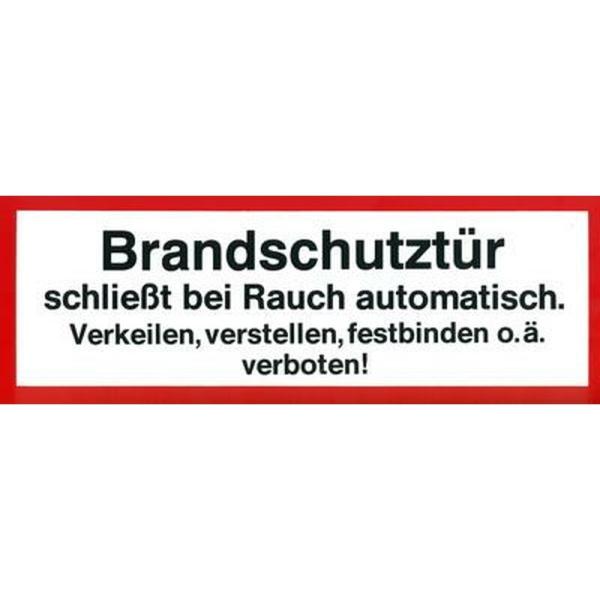 Schild Brandschutztür schließt automatisch