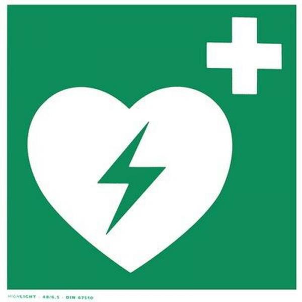 Schild Defibrillator nachleuchtend ISO7010