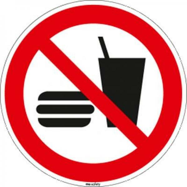 Schild Essen und Trinken verboten Folie selbstklebend 20 cm