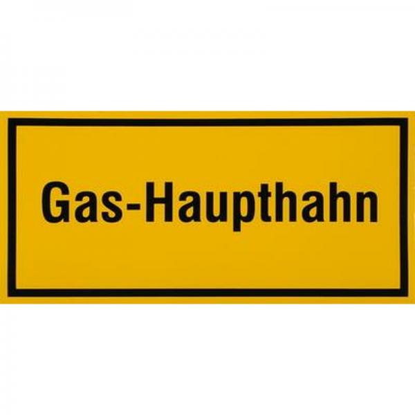 Schild Gas-Haupthahn