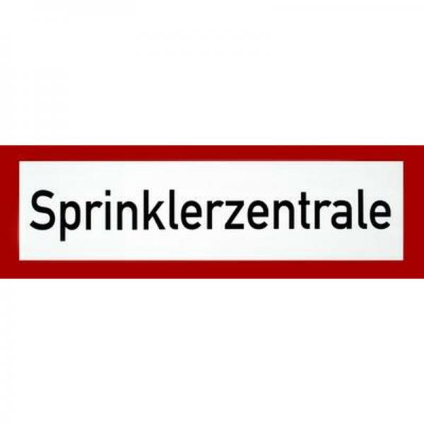 Schild Sprinklerzentrale Alu