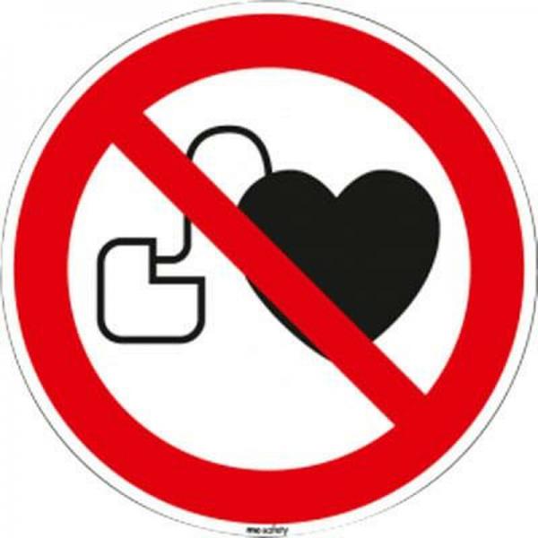 Schild Verbot für Personen mit Herzschrittmacher Folie selbstklebend 20cm